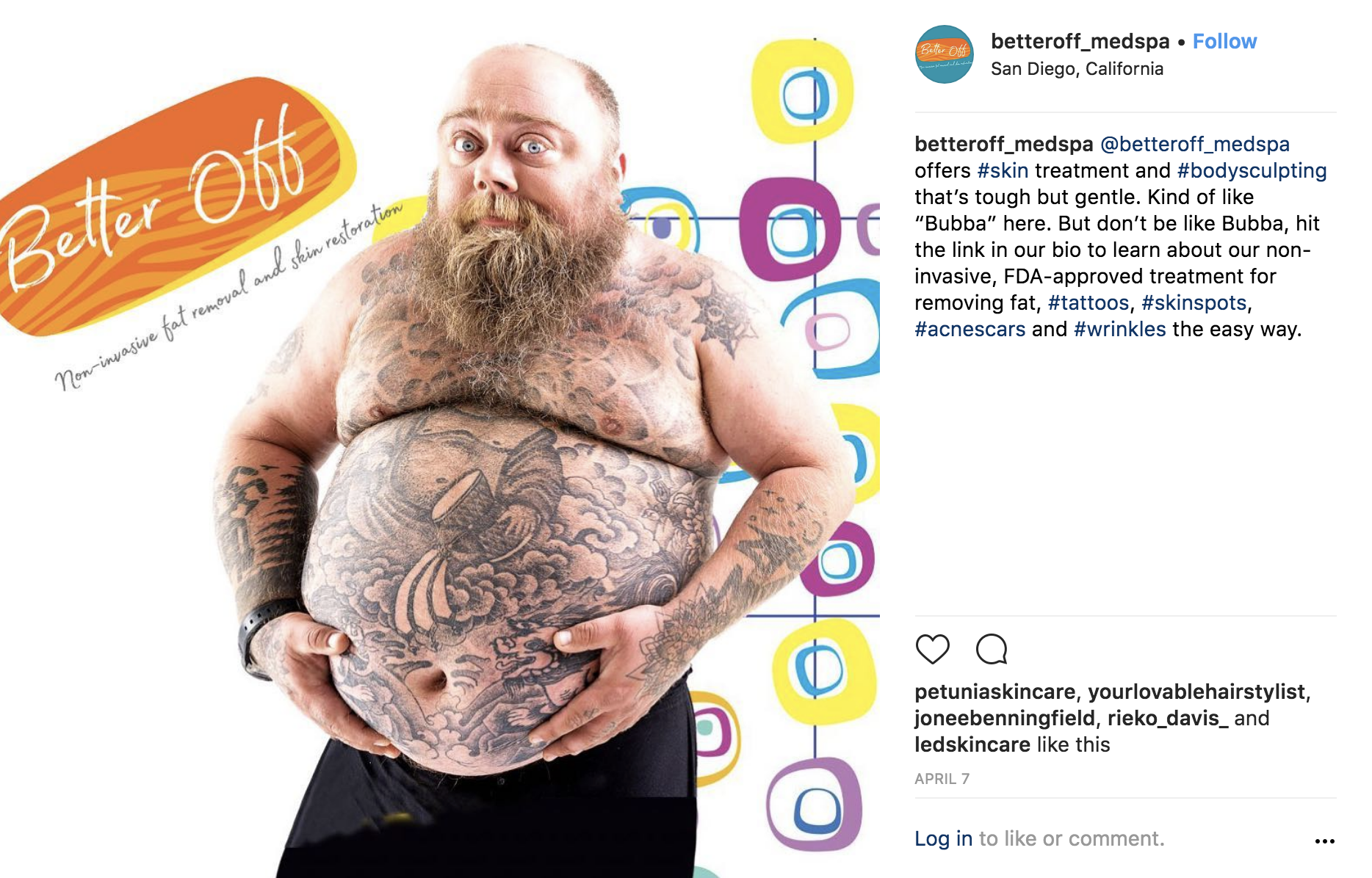 Tattoo fat man